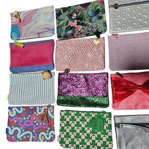 Ipsy Glam Bags Makeup Cosmetics Assorted Lot of 21 Travel Clutch 2 Drawstring